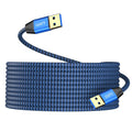 USB to USB Cable 3FT,Durable Braidedfor USB 3.0 Male to Male Type A to Type A Cable Data Transfer Compatible with Hard Drive, Laptop, DVD Player, TV, USB 3.0 Hub, Monitor, Camera