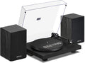 Record Player Vinyl Bluetooth Turntable with 36 Watt Stereo Bookshelf Speakers, Hi-Fi System with Magnetic Cartridge, USB Recording and Auto Stop