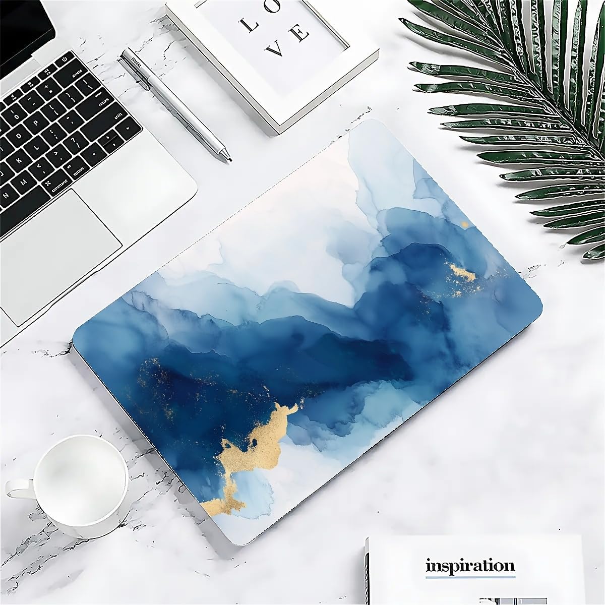 Compatible with MacBook Air 13.3 13.6 Inch Case 2022 2021 2020 2019 Plastic Hard Shell Case Cover,13.3 Air (A1932/A2179/A2337), Blue Marble
