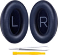 Replacement Ear Pads for Bose QuietComfort 45 (QC45)/QuietComfort SE (QC SE)/New QuietComfort Wireless Over Ear Headphones, Earpads Cushions with Softer Leather and Thicker Memory Foam
