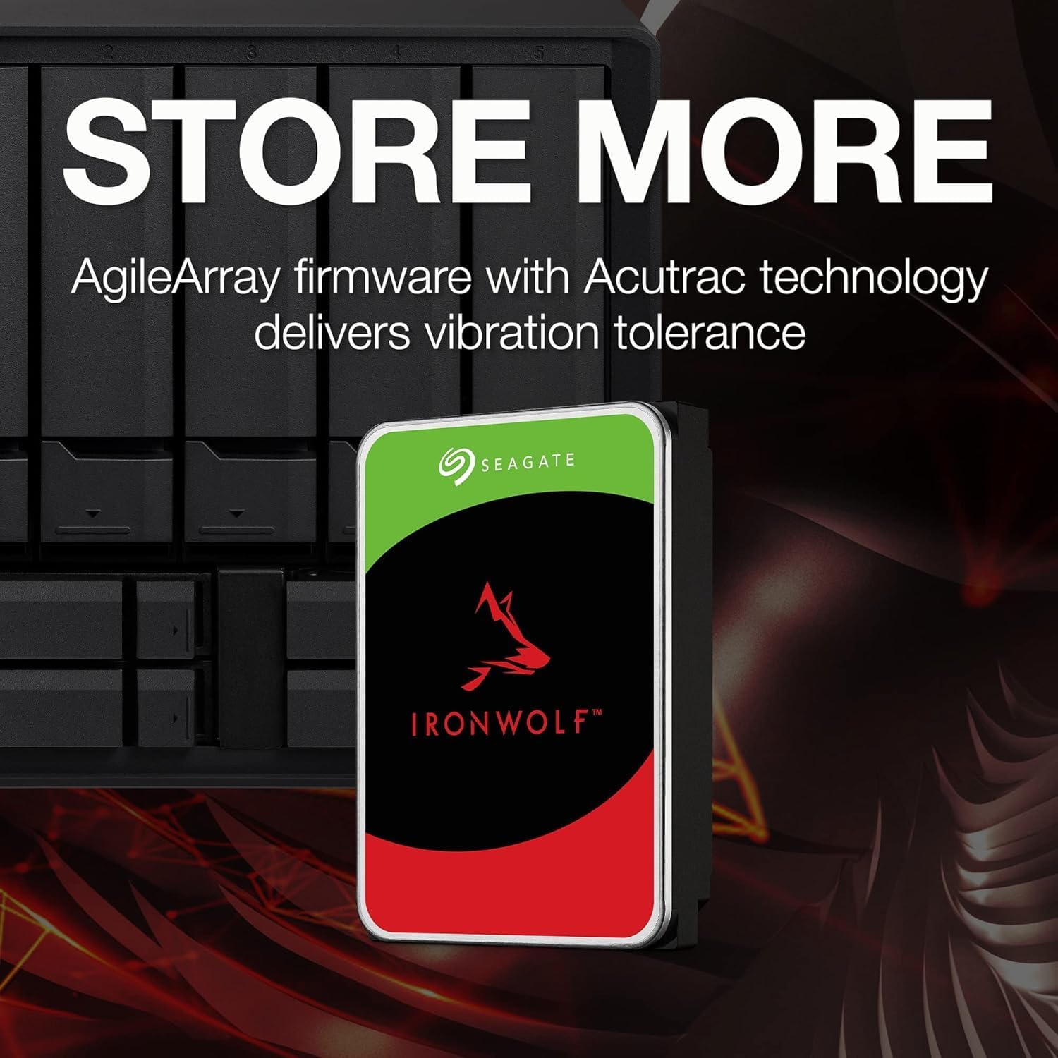 Seagate IronWolf 12TB NAS Internal Hard Drive HDD – CMR 3.5 Inch SATA 6Gb/s 7200 RPM 256MB Cache for RAID Network Attached Storage (ST12000VNZ008/ST12000VN0008)