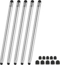 PATIKIL 5 Pcs Stylus Pens for Touch Screens, 2 in 1 High Sensitivity Universal Pen Capacitive Stylus for Phone Tablets Laptop Touch Screen Devices, Silver