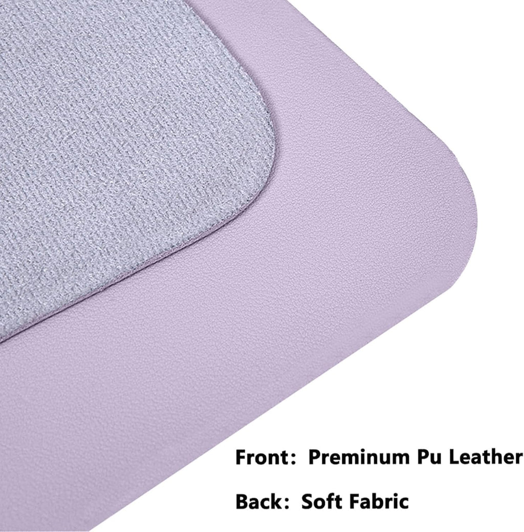 PU Leather Desk Pad Protector Gaming Mouse Pad Non Slip Desk Mat for Keyboard and Mouse Waterproof Desk Writing Pad for Office and Home Desk Accessories(Purple, 23.6 * 11.8)
