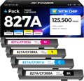 827A Toner Cartridges Set 4-Pack High Yield Replacement for HP 827A CF300A CF301A CF302A CF303A Use with Color Laserjet Enterprise Flow MFP M880z M880z+ M880z+NFC Managed Flow M880zm Printer Ink