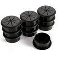 HYCC 10 Pack 2 Inch Flexible Desk Grommet,Organize Wires and Cables on Office Equipment, Computer Components, Entertainment Systems Effectively - Color: Black