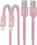 Long iPhone Charger 10FT, 2Pack Lightning Cable [Apple MFi Certified] iPhone Charger Cord USB to Lightning Cable Compatible with iPhone 14/13/12/11 Pro Max/XS MAX/XR/8/7/Plus/6S/5S/iPad (Pink)