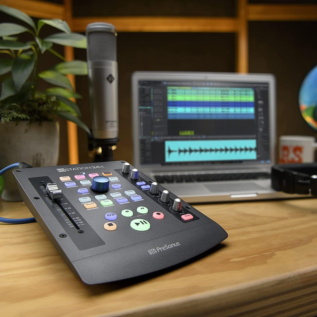 PreSonus ioStation 24c 2x2, 192 kHz, USB Audio Interface and Production Controller with Studio One Artist and Ableton Live Lite DAW Recording Software