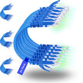 Rapink Patch Cables Cat6 3ft (24 Pack), Ethernet Patch Cable 10G Support, Cat 6 Patch Cable for Patch Panel to Switch, Flexiable Cat 6 Ethernet Cable with Gold Plated Blue