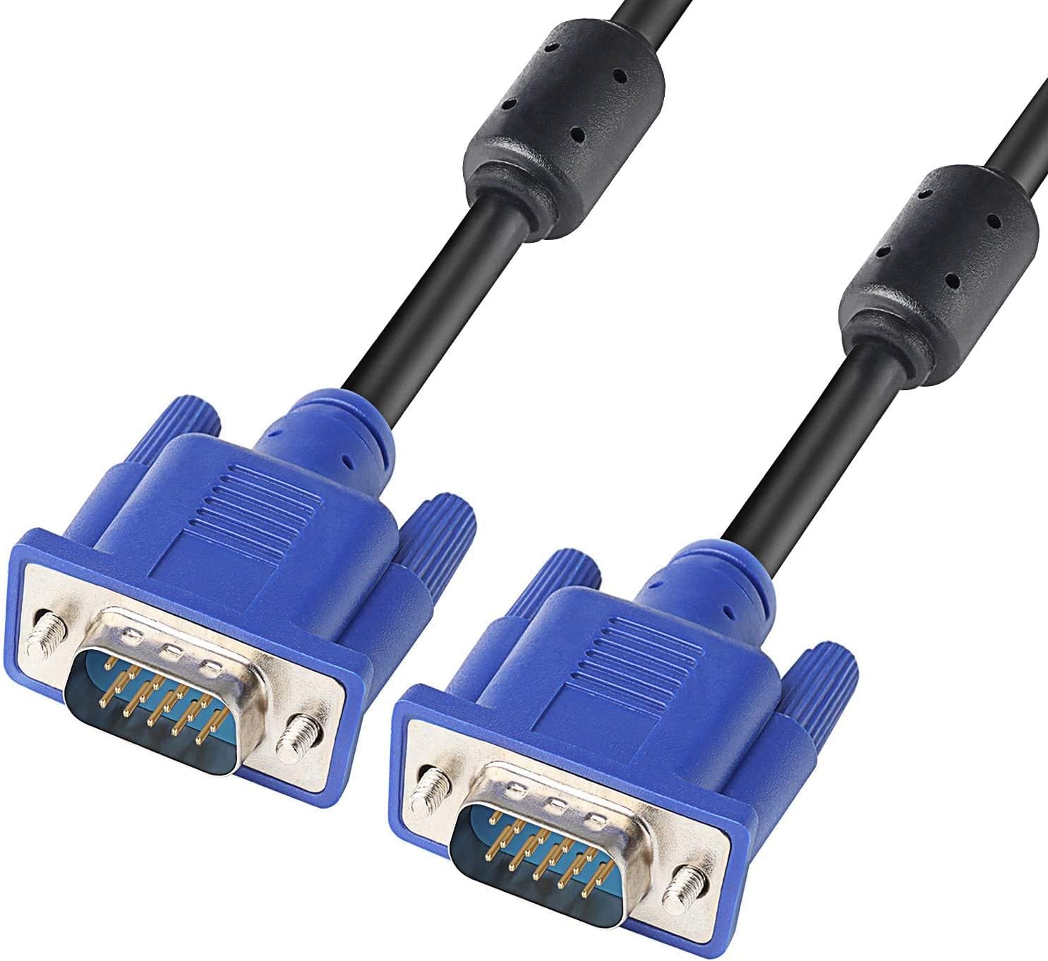 PASOW VGA to VGA Monitor Cable HD15 Male to Male for TV Computer Projector (50 Feet)