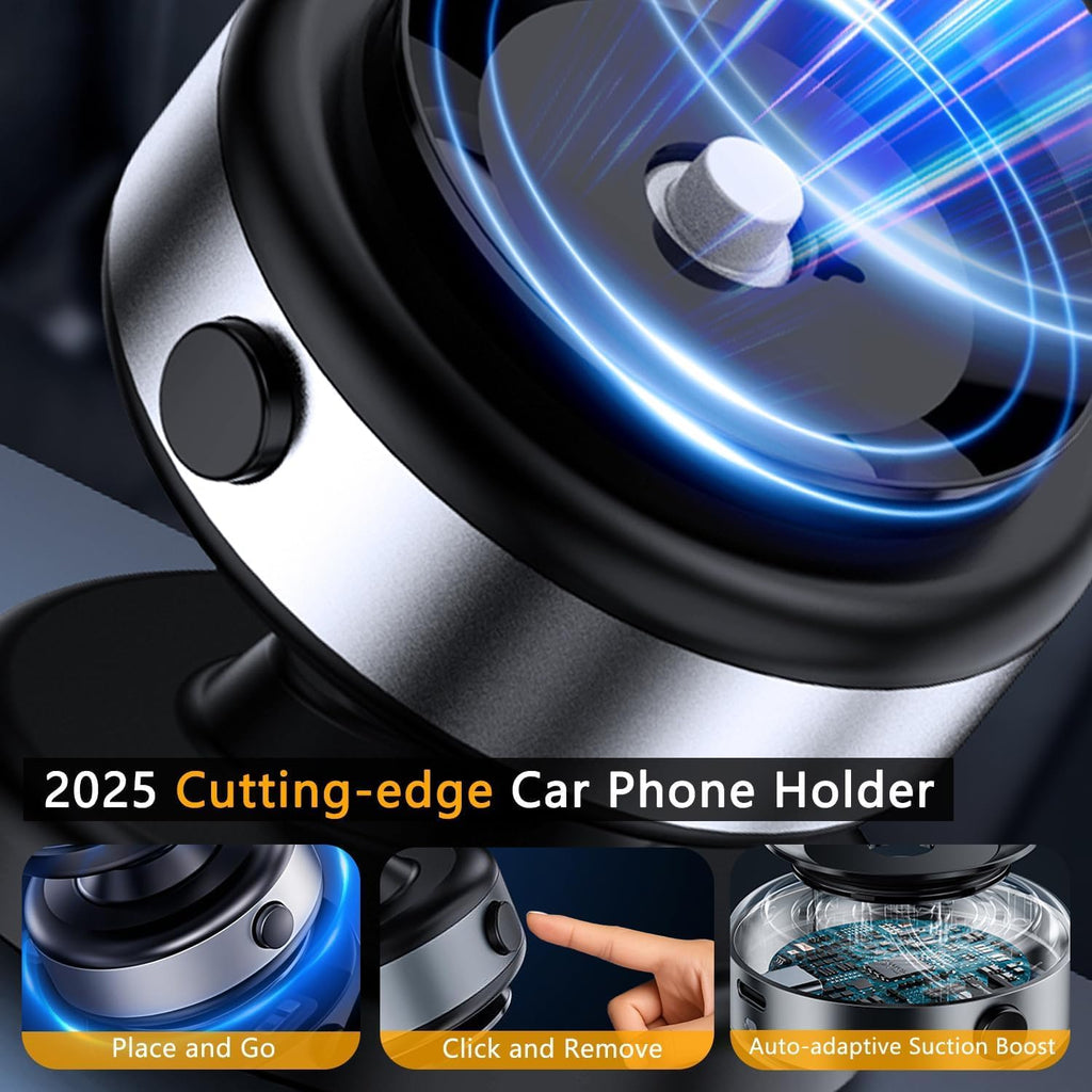 for MagSafe Car Mount Charger, 15W Fast Wireless Charger Suction Car Phone Holder, 360 Adjustable Vacuum Magnetic Phone Holder for Car Screen/Gym/Mirror, for iPhone 16 15 14 13 12 Pro Max