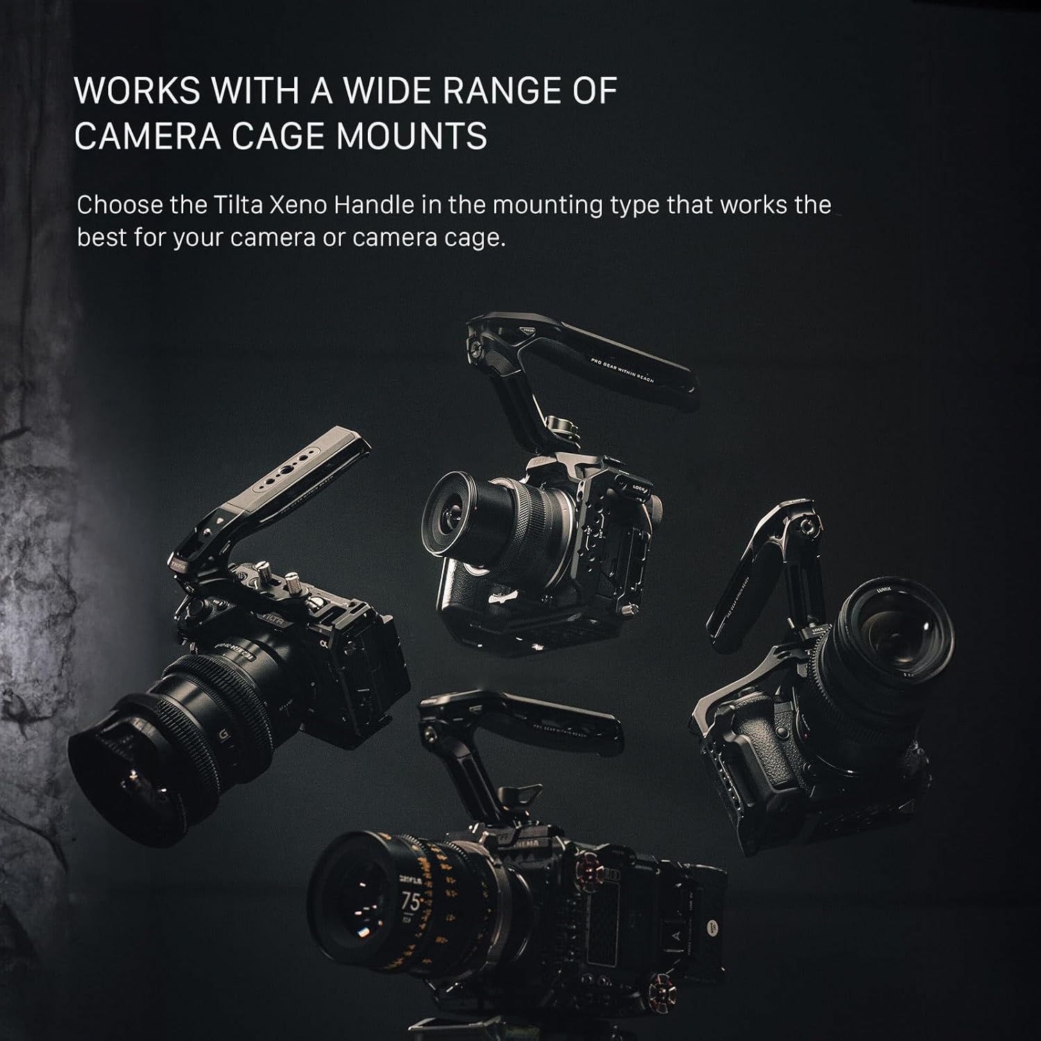 Tilta Xeno Top Handle for Filmmakers & Cameras- Black | Aluminum Alloy and Silicone Build | 1/4″-20 Threads w/Locating Points | Safety Release Pin | Comfortable Handling (1/4"-20 w/Locating Pins)