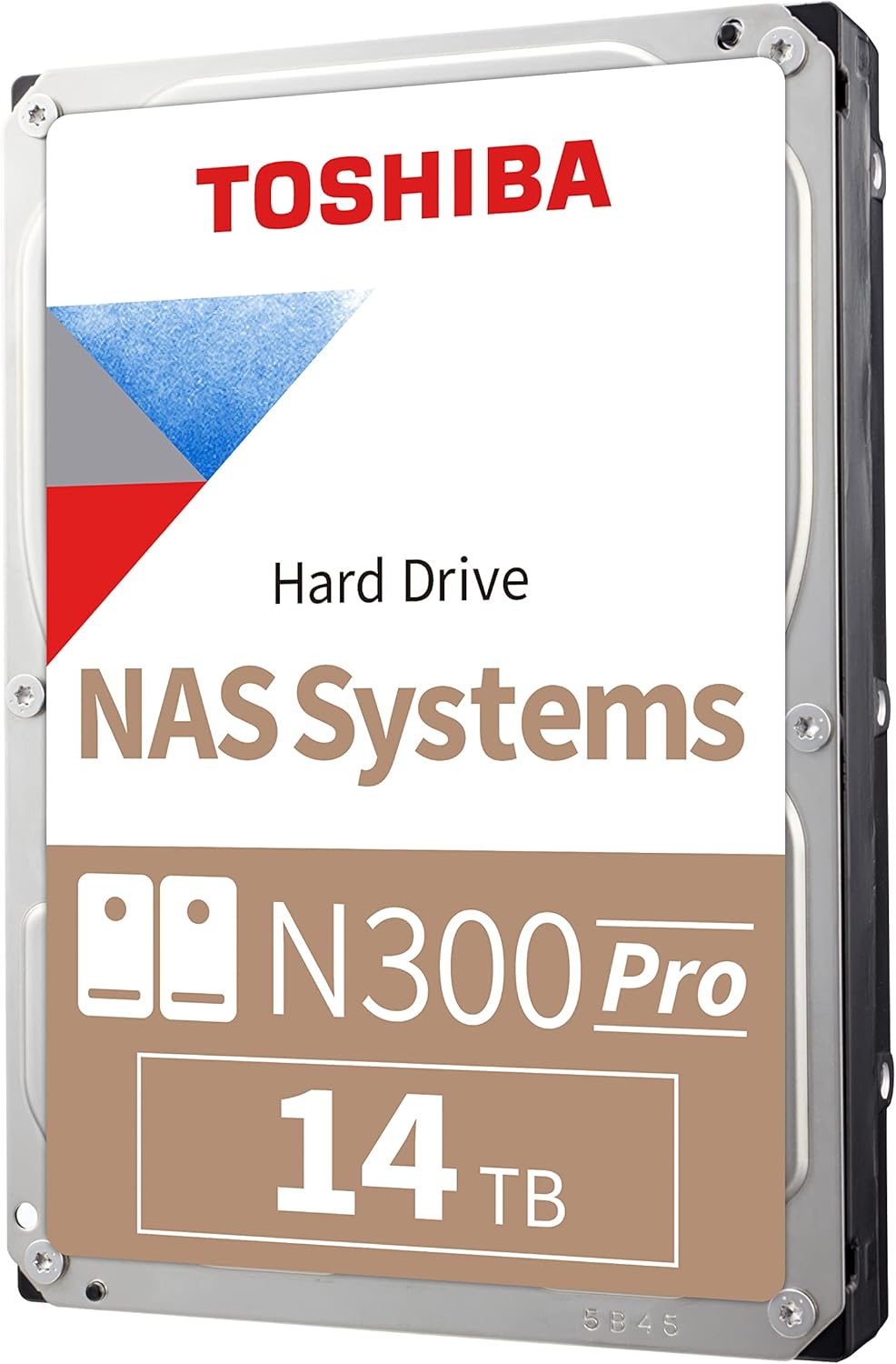 Toshiba N300 PRO 14TB Large-Sized Business NAS (up to 24 bays) 3.5-Inch Internal Hard Drive - Up to 300 TB/year Workload Rate CMR SATA 6 GB/s 7200 RPM 512 MB Cache - HDWG51EXZSTB