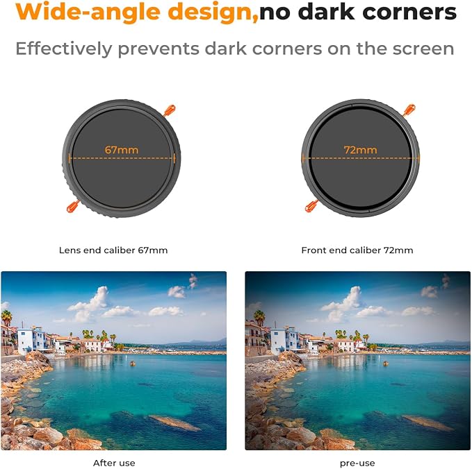 K&F Concept 67mm Variable ND2-32 & Circular Polarizing Lens Filter 2 in 1-18 - Image 7