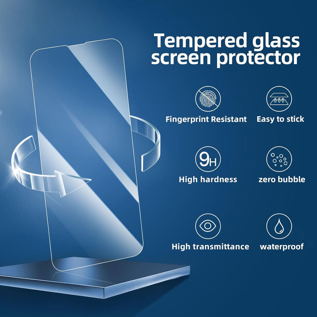 NEW'C 3 Pack Designed for iPhone 16e Screen Protector (6.1 inches),Enhanced Tempered Glass Protection,Case Friendly Scratch-proof, Bubble Free, Ultra Resistant