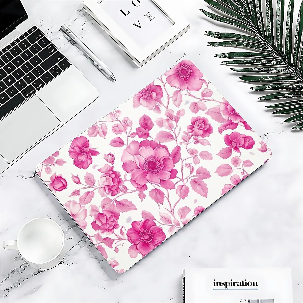 Compatible with MacBook Air 13.3 13.6 Inch Case 2022 2021 2020 2019 Plastic Hard Shell Case Cover,13.3 Pro(A1706/A1708/A1989/A2159/A2289/A2338), Pink Vintage Floral