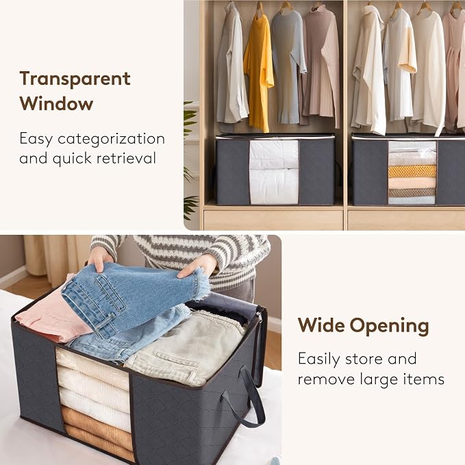 Lifewit 2 Pack 60L Clothes Storage Bins - Image 5