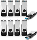 KEXIN USB 3.0 Flash Drive 64 GB 10 Pack Flash Drive 3.0 Thumb Drive Jump Drive Memory Stick Data Storage Pen Drive Black