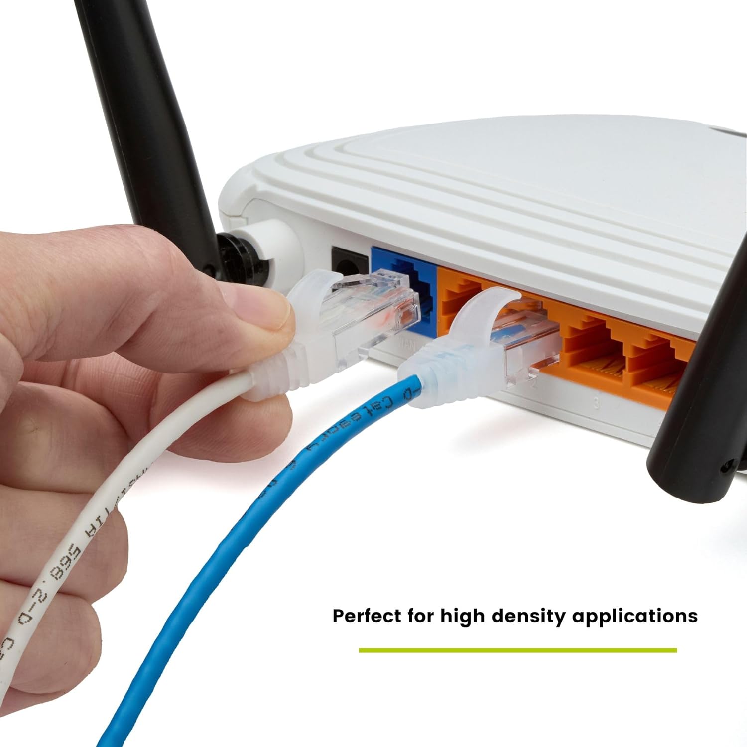 TRUECABLE Cat6 Component Rated Patch Cable, Unshielded (U/UTP), 25ft, White, 28AWG Solid Copper, Snagless 10G High-Speed Ethernet Cable, PoE++ 4PPoE 100W, UL Listed, RoHS-3, 1 Pack