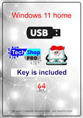 Tech-Shop-pro Compatible with install Key Included USB For Windows 11 Home OEM Version 64 bit. Recover, Restore, Repair Boot USB, and Install to Factory Default Fast and easy Free Technical Support.