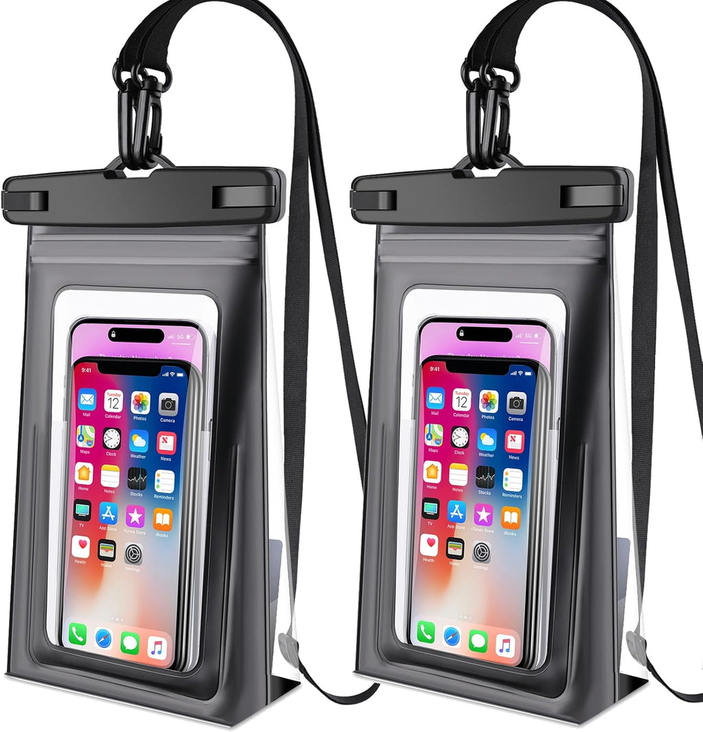 Waterproof Phone Pouch for Cruise Ship Essentials 2024 Woman, Large Waterproof Cellphone Dry Bag Floating for iPhone 16 15 14 13 12 11 Pro Max Galaxy S20-S24, Up to 7" IPX8 HD Touch Protector 2 Pack