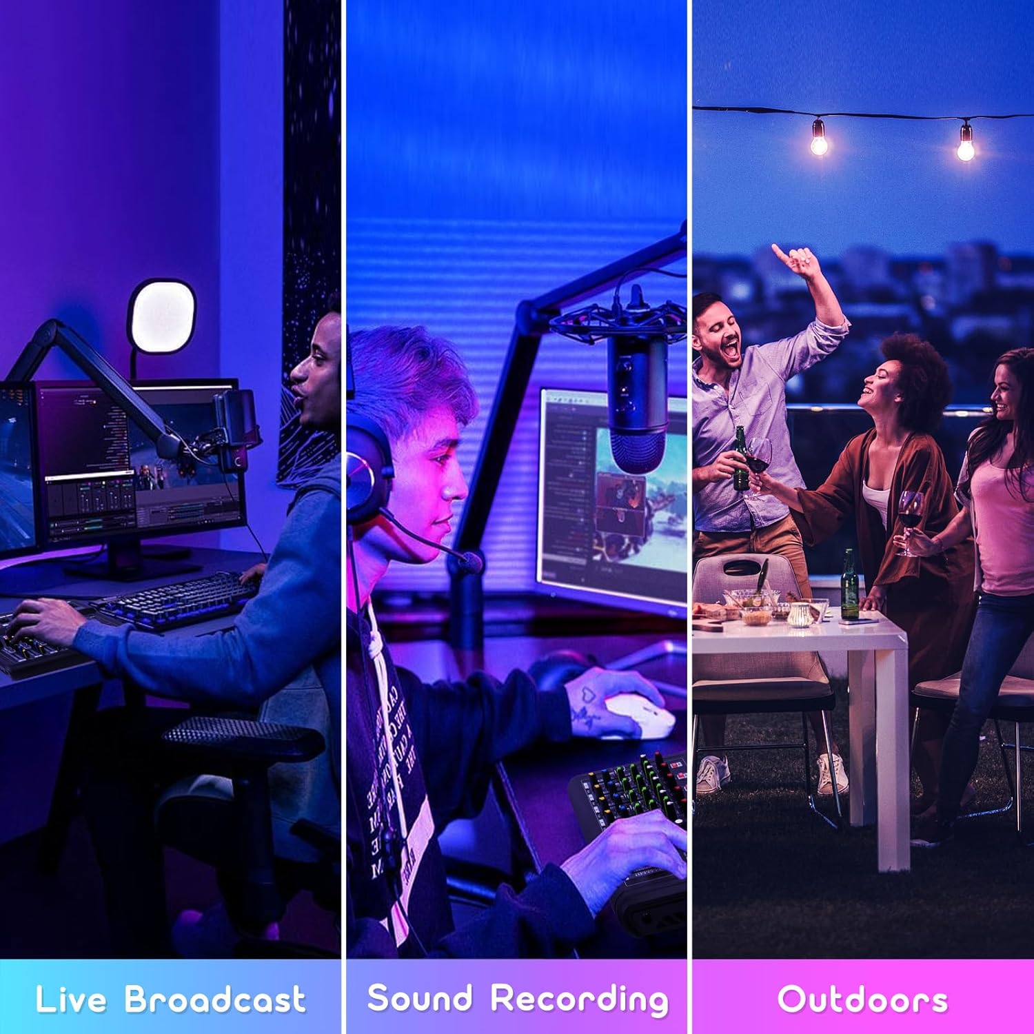 6-Channel Audio Mixer for PC, SX-6iu Mixing Console with XLR Inputs, Bluetooth, 99 Digital Signal Processor Effects, USB Interface, MP3 Compatible for Podcast, Music, Recording 9.84"x2.17"x12.6"inches