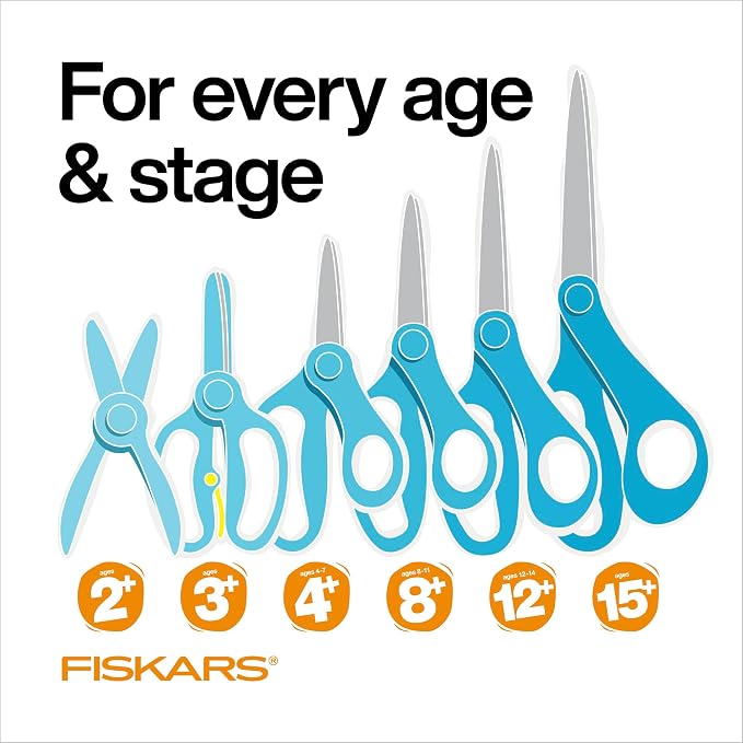 Fiskars 7" SoftGrip Student Glitter Scissors - Image 10