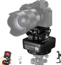 Soonpho M4 Motorized Rotating Panoramic Tripod Head, Remote Control 360° Pan Tilt Head with Mobile Phone Clip for DSLR Cameras, Camcorders, Smartphones, Tripod
