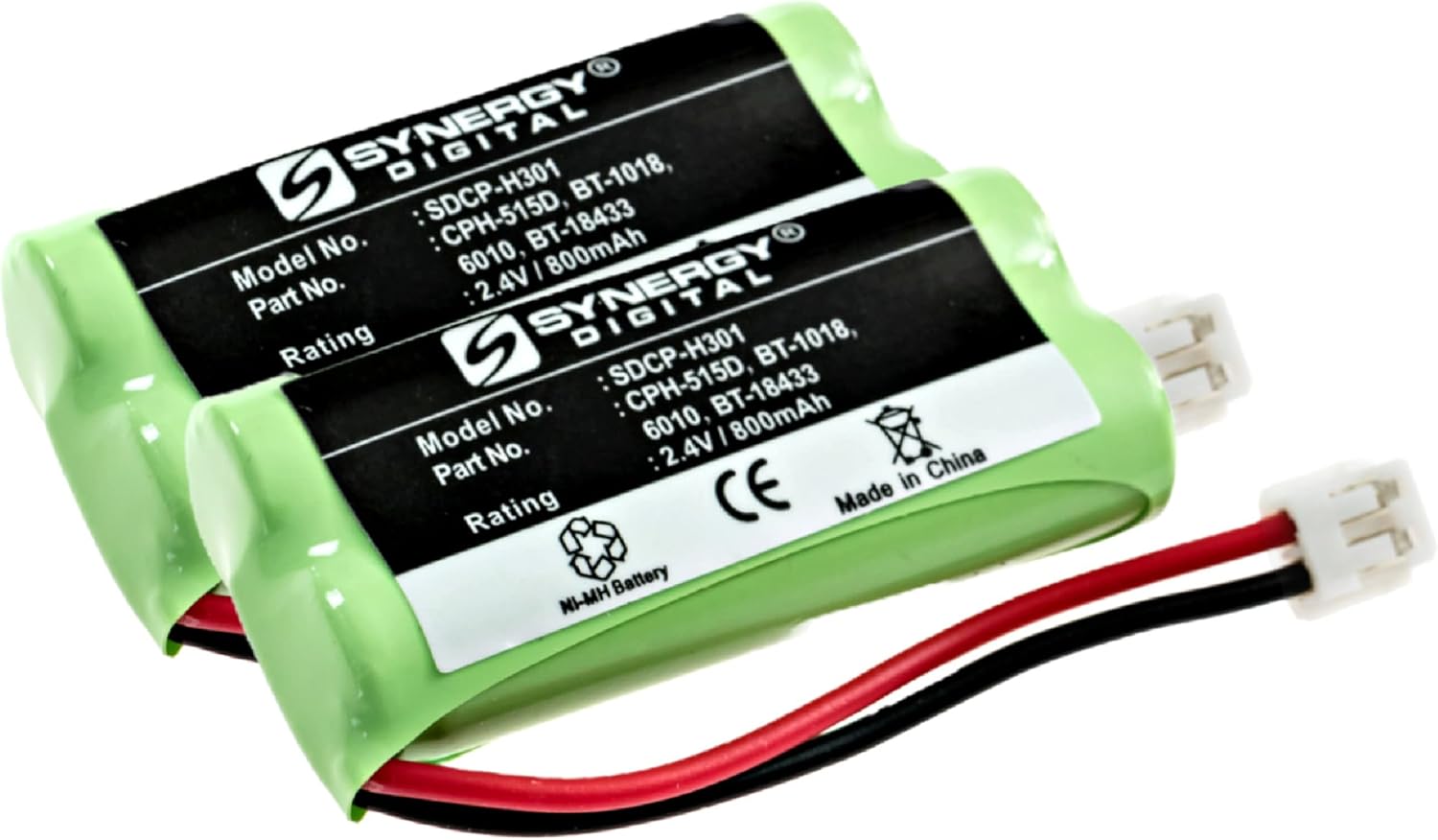 AT&T-Lucent BT8001 Cordless Phone Battery Combo-Pack Includes: 2 x SDCP-H301 Batteries