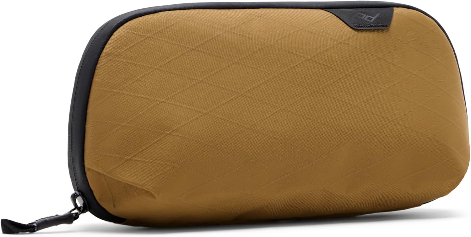 Peak Design Small Tech Pouch, Coyote, Ocean Edition, Electronics Organizer for Travel or Everyday Carry, Origami-Style Storage, Cable Pass-Through, Weatherproof, Gear Carry Bag for Men and Women