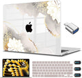 CISSOOK Compatible with MacBook Pro 14 inch Case 2024 2023-2021 Release Model: M4 A3112 A3185 A3401 M3 A2992 A2918 M2 A2779 A2442 M1 Pro/Max, Lotus Hard Shell Case for MacBook Pro 14 with Touch ID
