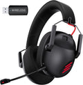 Wireless Gaming Headset for PS5, PS4, PC, NES, Bluetooth 5.3 Gaming Headsets Wireless with Noise Canceling Microphone, Gamer Headphones for Nintendo Switch, 50H Battery - Black