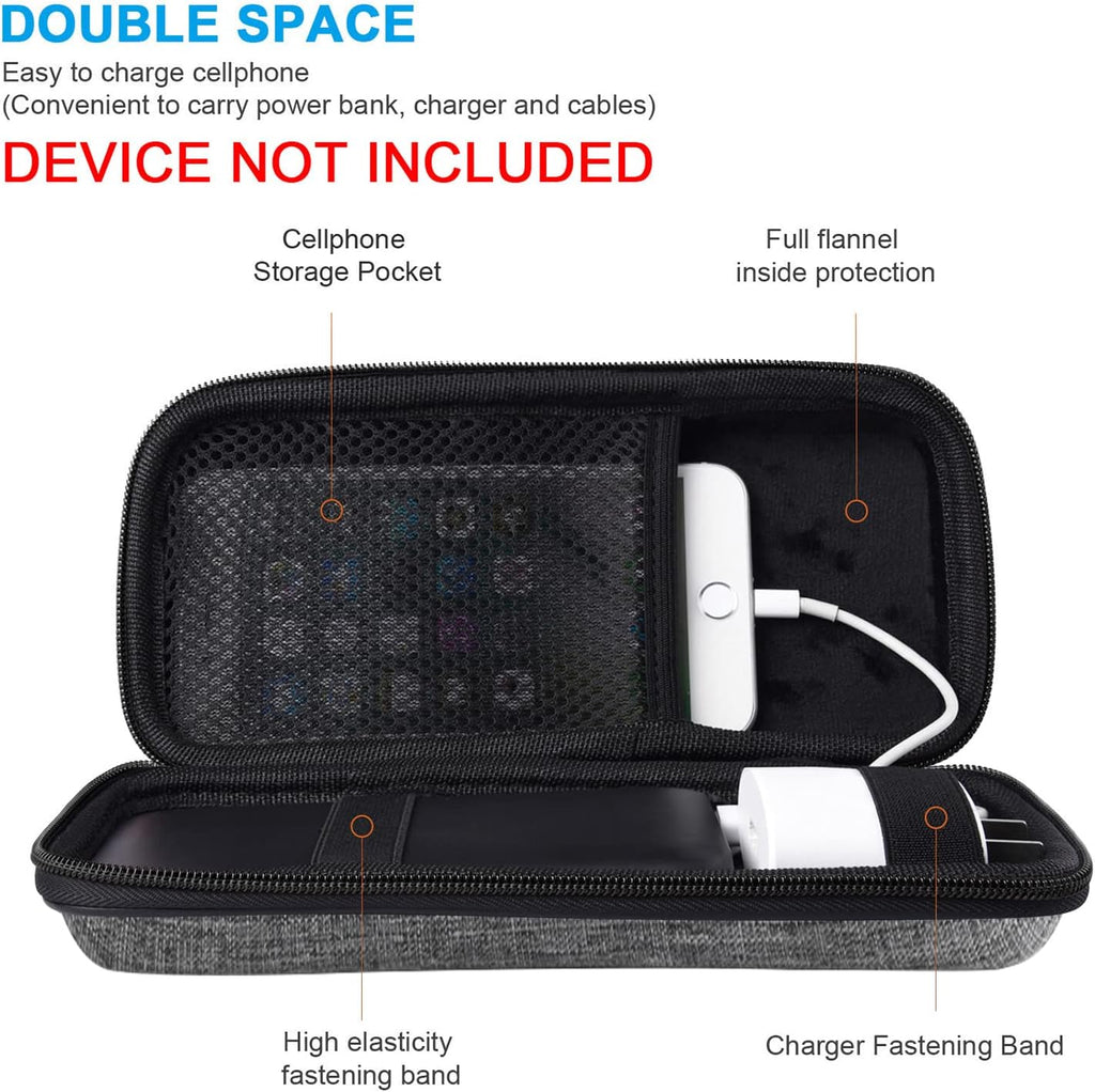 Powerbank Hard Drive Case Compatible with Anker Power Core 26800mAh/ PowerCore +26800mAh, RAV Power 26800/20100/20000mAh, ROMOSS 30000mAh, Miady 10000/15000mAh (Medium-Light Grey)