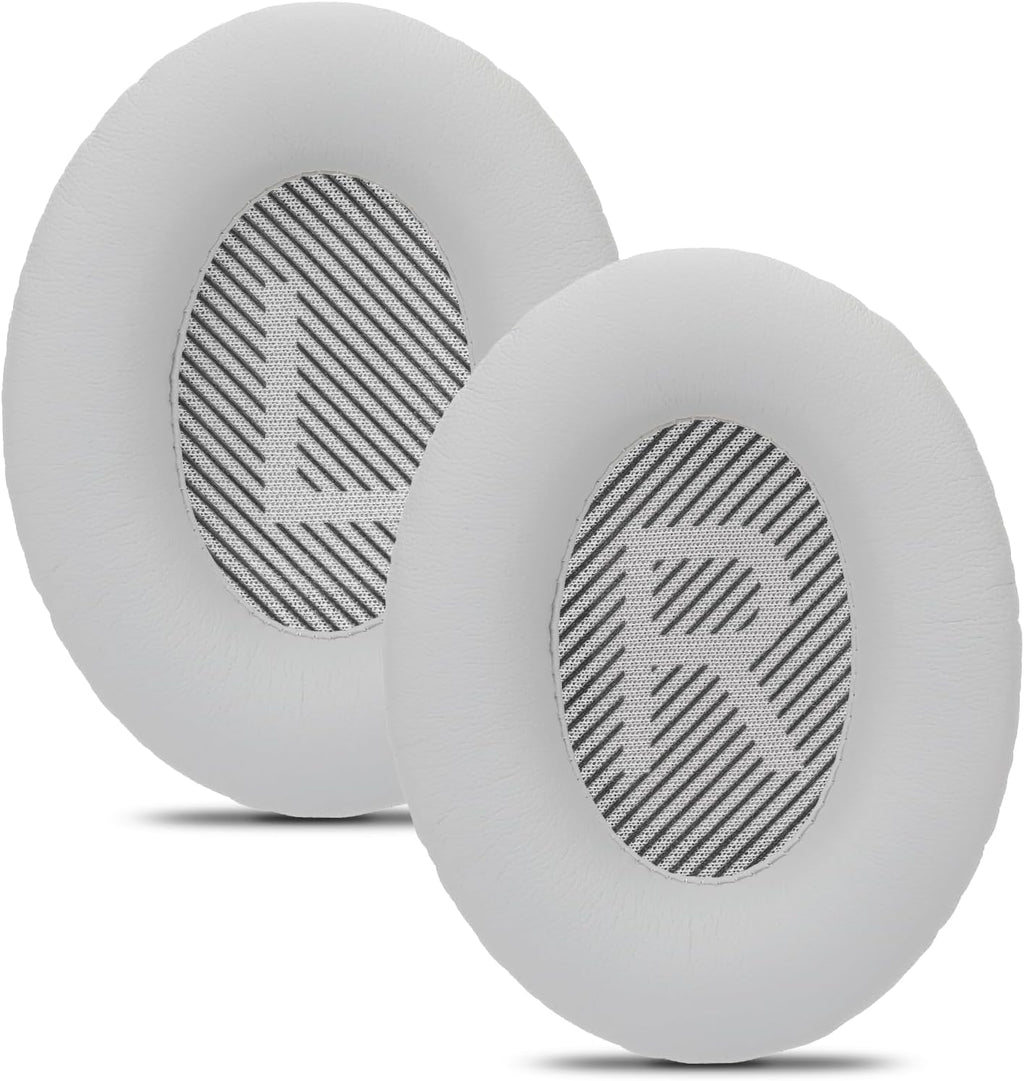 Damex Ear Cushions for Bose qc35 ii Replacement Ear Pads, Compatible with Bose QuietComfort 35 Replacement earpads, Increased Stitching,no Breakage, Protein Leather, Softly. (Silver)