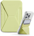 MOFT Magnetic Wallet Stand Compatible with iPhone 16/15/14/13/12 Series, Angle Adjustment & Magsafe Compatible MOVAS Phone Stand,Soft Avocado