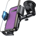 GUANDA TECHNOLOGIES CO., LTD. Dashboard Phone Holders for Your Car, Military Grade Stable, Non-Slip Silicone Carbon Fiber Car Phone Mount, Rotatable Suction Cup for All Phones, Purple