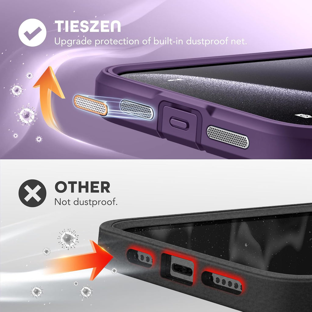 Magnetic for iPhone 15 Pro Max Case, Compatible with MagSafe, Built-in Privacy Screen Protector and Camera Protection, Anti Spy Full Body Dustproof Shockproof Hard Phone Case 6.7", Purple
