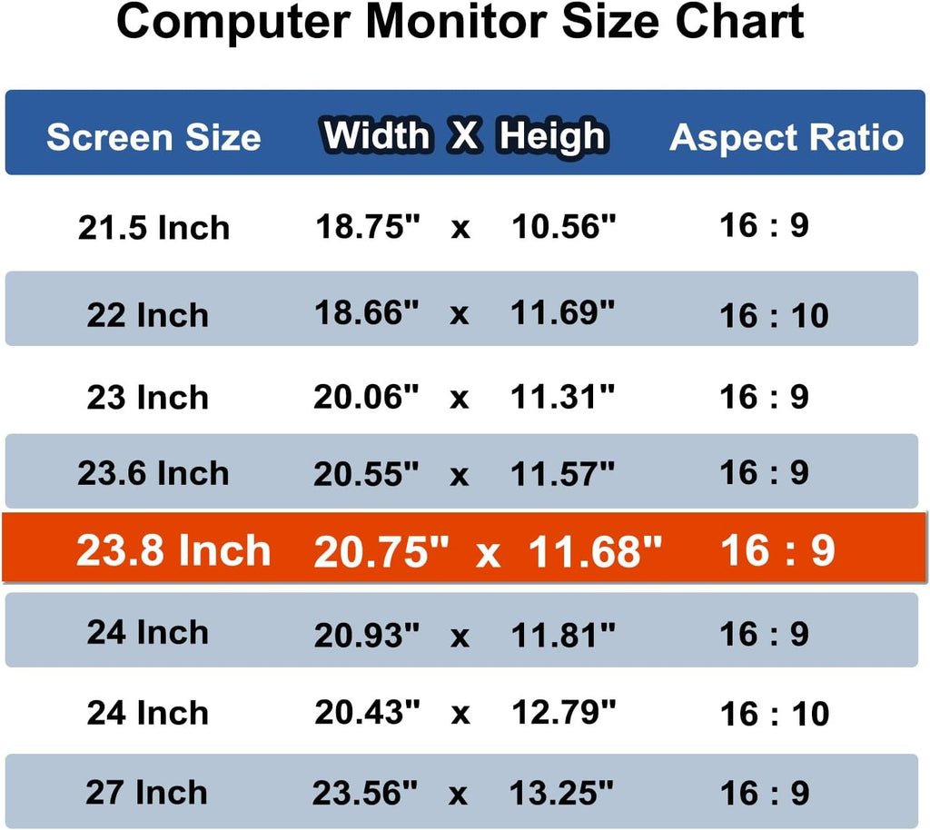 23.8 Inch Computer Privacy Screen Shield [2 Pack] for 16:9 Widescreen Desktop Monitor - Anti-Glare Blue Light Privacy Filter and Anti Spy Privacy Screen Protector Film