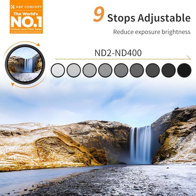 K&F CONCEPT 72mm Variable ND2-ND400 ND Lens Filter - Image 2