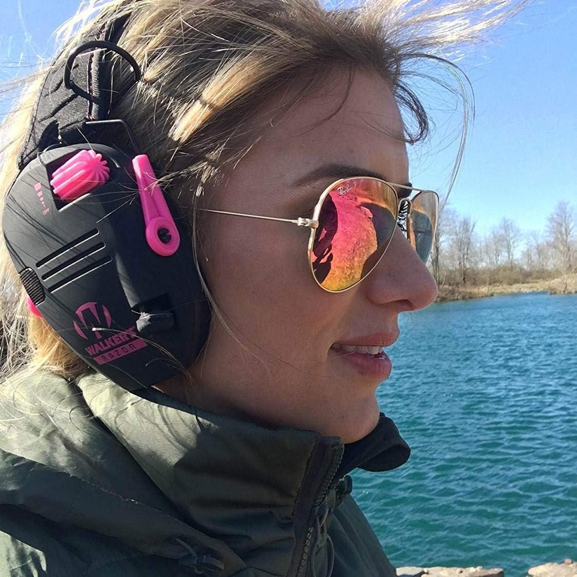 Walker's Razor Slim Ultra Low Profile Compact Design Adjustable Range Shooting Hunting Hearing Protection Electronic Earmuffs