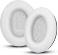 Headphones Replacement Ear Pads, Sheepskin Ear Cushions for Bose QuietComfort 35 (QC35) Improved Durability, Ear Pads Cushions with High-Density Foam, Thickness and Sound Isolation - White