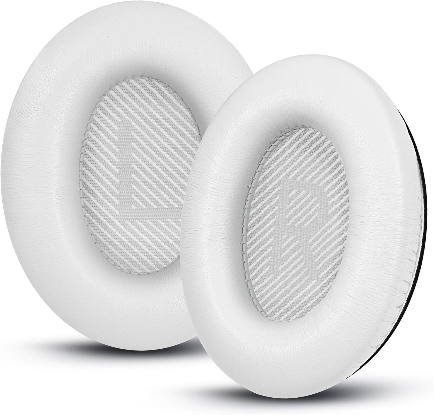 Headphones Replacement Ear Pads, Sheepskin Ear Cushions for Bose QuietComfort 35 (QC35) Improved Durability, Ear Pads Cushions with High-Density Foam, Thickness and Sound Isolation - White