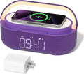 COLSUR 6-in-1 Bluetooth Speaker Alarm Clock with 15W Wireless Charger, FM Radio, Adjustable LED Night Light, 2500mAh Battery, Snooze Function – for Bedroom, Home, Office