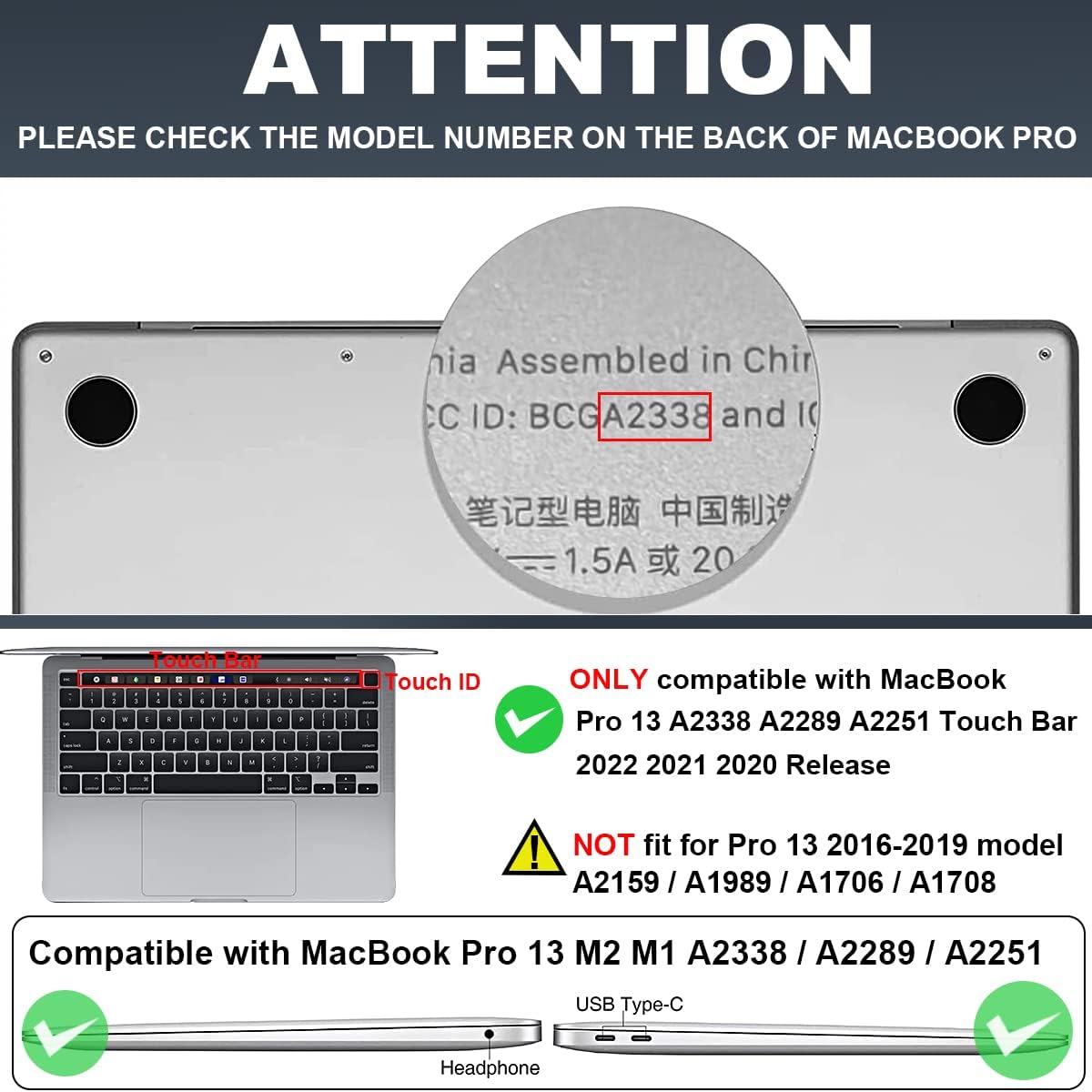 for MacBook Pro 13 Inch Case 2022 2021 2020 Release A2338 M2 M1 A2251 A2289, Plastic Hard Shell Case for MacBook Pro 13.3 inch with Touch Bar & Touch ID, Pink & Purple Flowers