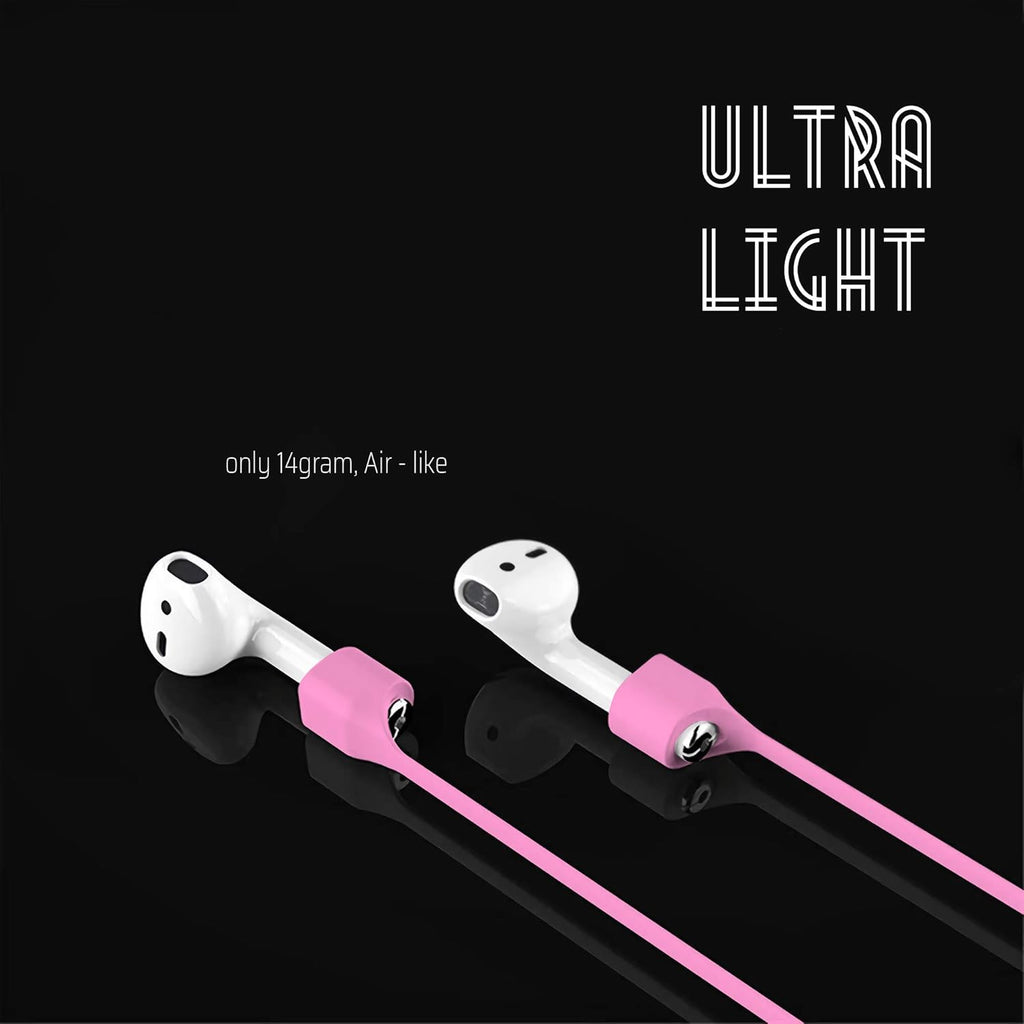 Ultra Strong Magnetic Airpod Pro Strap Anti-Lost Cord Sports Lanyard Compatible with Airpods 3rd 2nd Generation Pro 3 2 1 (Pink)