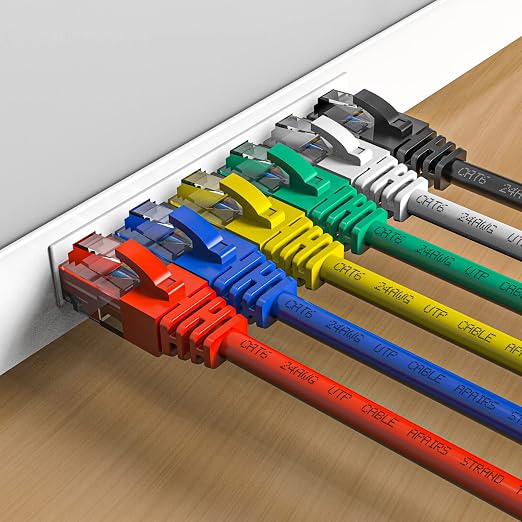 Cat6 Patch Cables 1.5 Feet, Cat 6 Ethernet Cable, 24AWG CCA Cord, UTP Network - Image 2