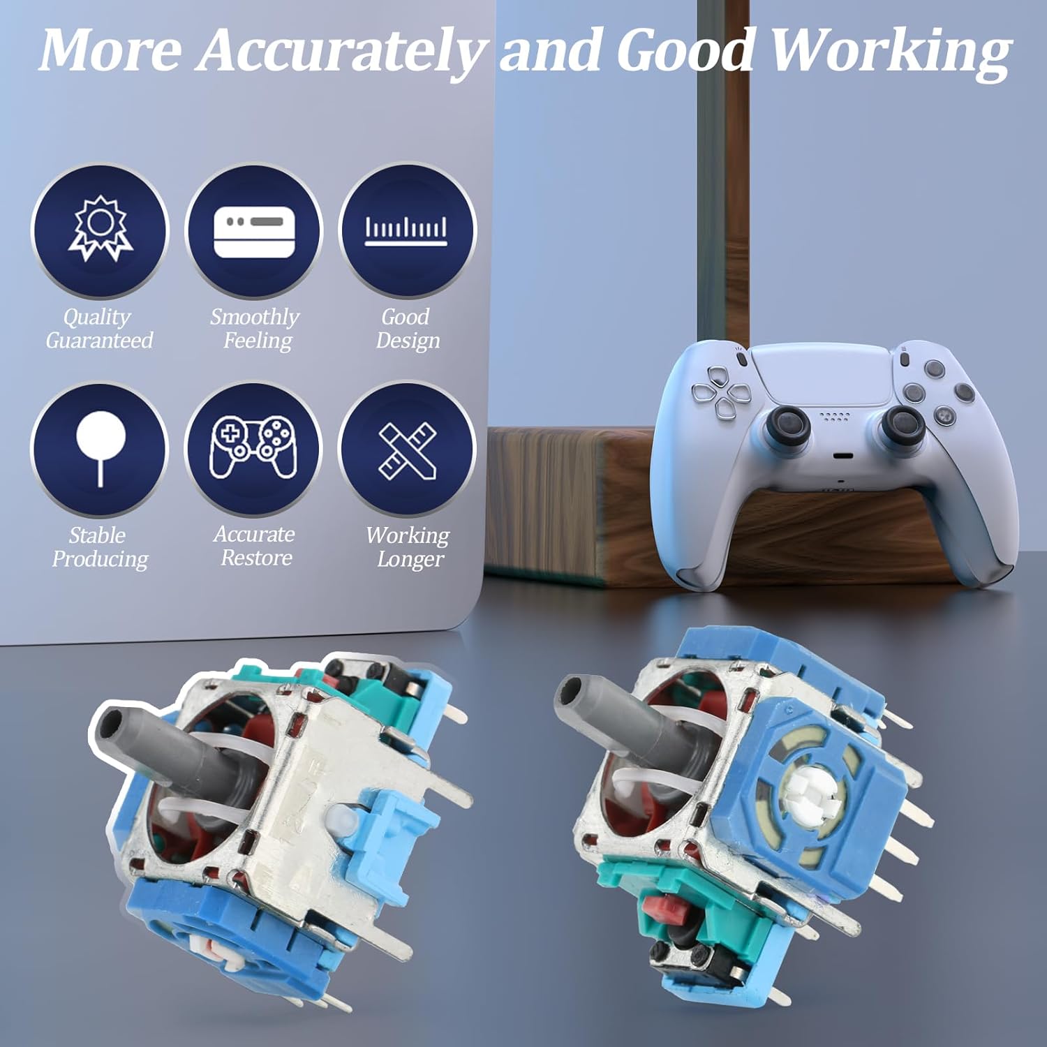 for PS5 Joysticks Replacement for Sony PlayStation 5 PS5 Controller Joystick Replacement for PS5 Analog Stick Replacement Module Potentiometer for PS5 Joystick Thumb Stick Replacement Part (2Pack)