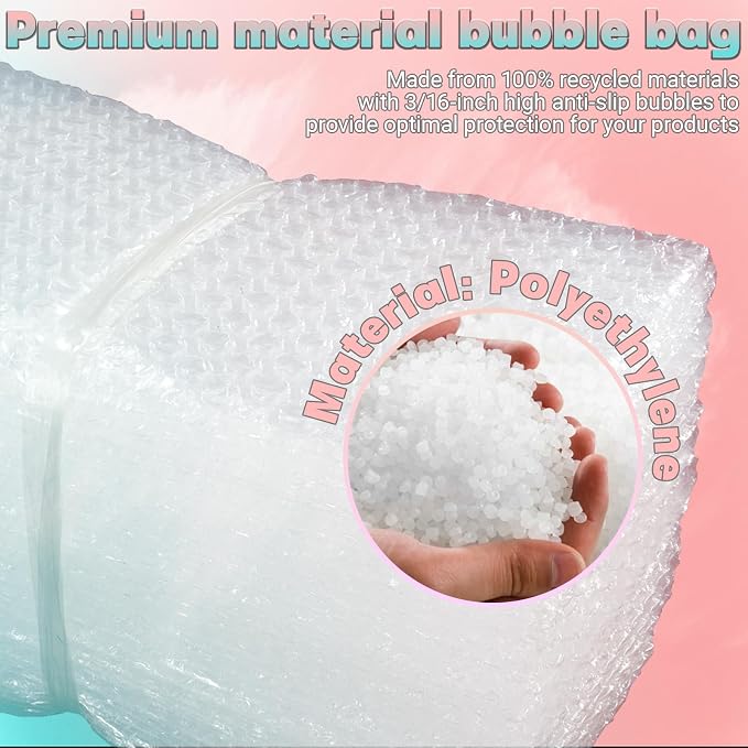 100 Pack 6"x8"Clear Bubble Out Bags - Image 3