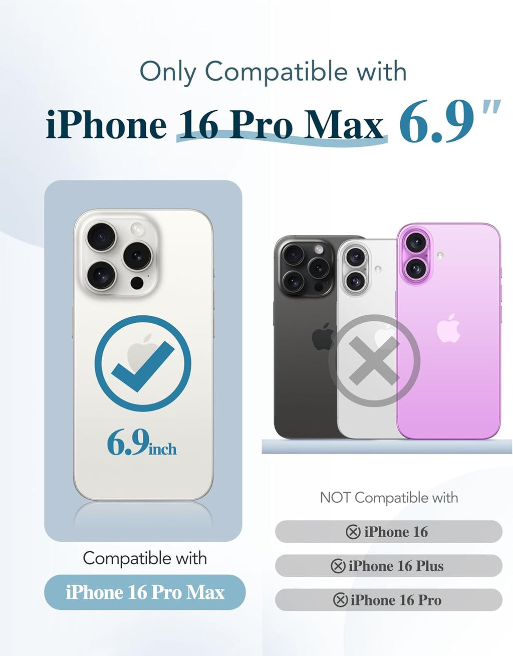 BERFY Magnetic for iPhone 16 Pro Max Case, Compatible with MagSafe,[Built-in 9H Tempered Glass Screen Protector & Upgraded Camera Protection] Full Body Plating Phone Case for 16 ProMax,Titanium Silver