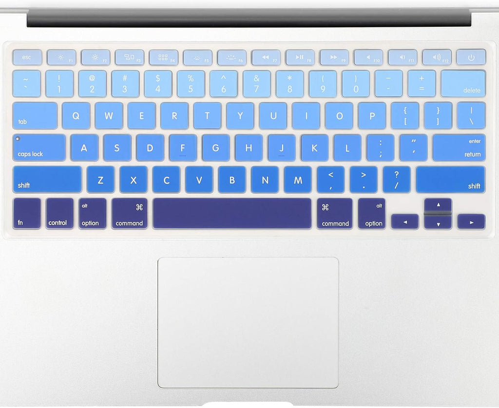 Allinside Blue Ombre Keyboard Cover Skin for MacBook Pro 13" 15" 17" (2015 or Older Version), MacBook Air 13" A1369/A1466, Older iMac Wireless Keyboard MC184LL/B