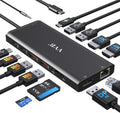 Docking Station Dual Monitor HDMI for Dell/Lenovo/HP Laptop Docking Station USB C Hub Multiport Adapter Dongle Dock USB C to 2 HDMI 4K+DisplayPort+Ethernet+4USB+2USB C+100W PD Charger+SD/TF+Audio